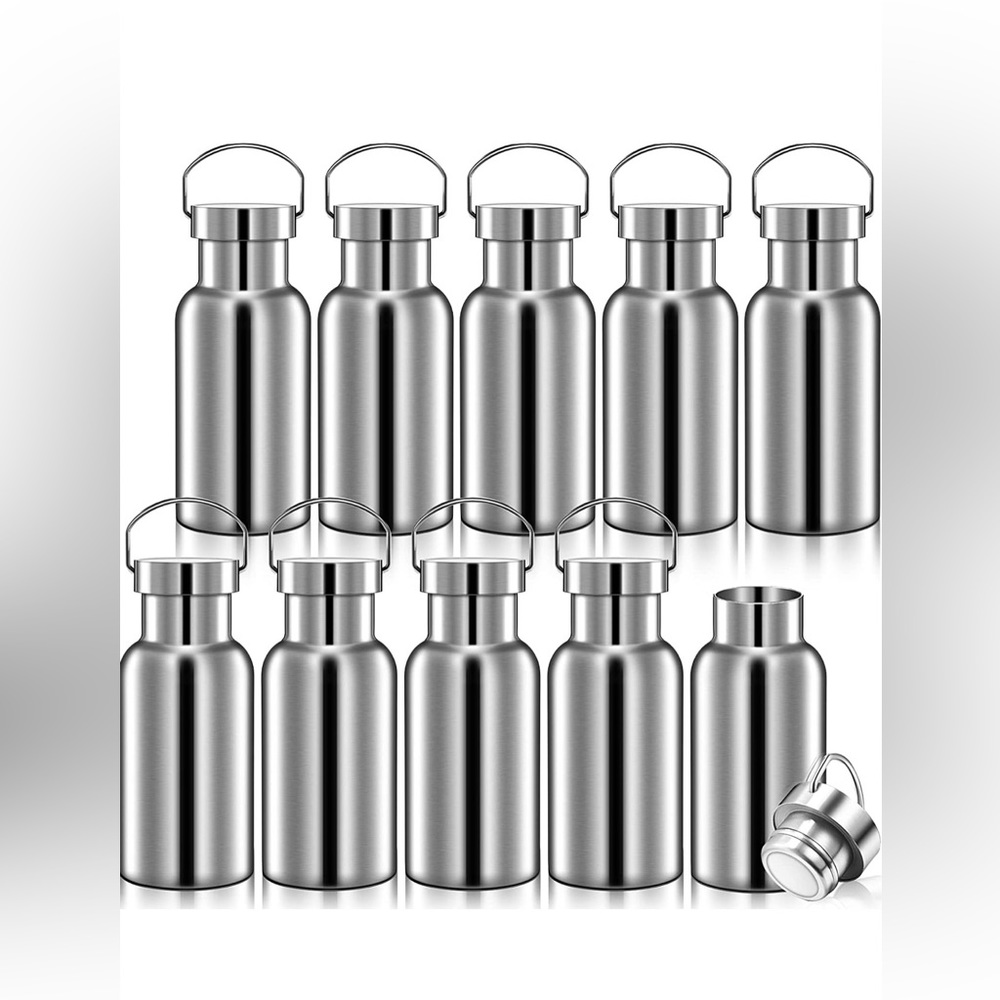 10 Pack 12oz Double Wall Stainless Steel Sports Water Bottle Bulk Vacuum Insu...